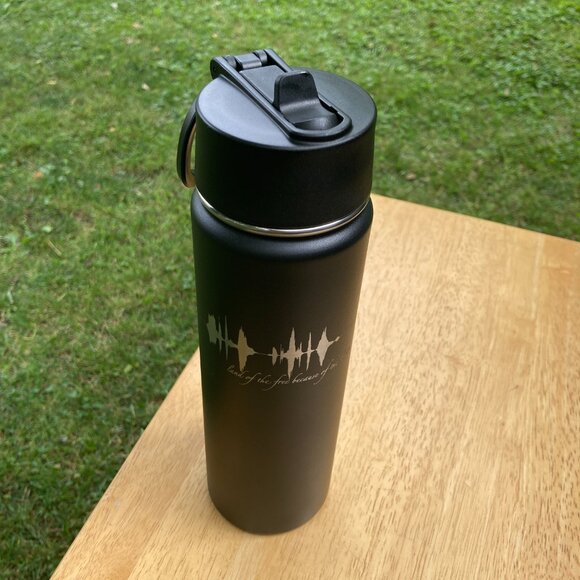 Land Of The Free Because Of The Brave Soundwave 22oz Water Bottle - Picture 12 of 15